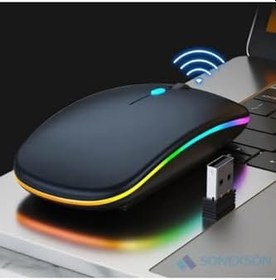 Resim Sonex Kablosuz Bluetooth Mouse Rgb Ledli Şarj Edilebilir Sessiz Kullanım 