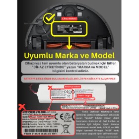 Resim Tekno Bravo (Homend Alex Laser Pro Uyumlu) 3200MAH 46,08WH Robot Süpürge Yedek Bataryası 