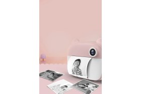 Resim Torima TRM-CMR14 Pembe Dijital Video Kayıt Fotoğraf Çocuk Kamerası Anlık Termal Resim Kağıt Baskılı Yazıcı 