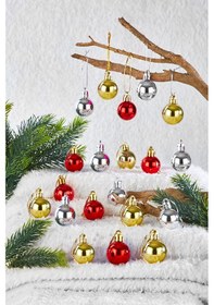 Resim Waldern Yılbaşı Çam Ağacı Topu 3 Cm 20 Adet Karma 