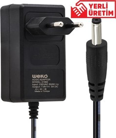 Resim Weko 7.8 Volt - 3 Amper 3.5*1.35 Uçlu Plastik Yazar Kasa Adaptörü 