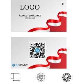 Resim Destade NFC ve QR Kod Özellikli Temassız Dijital Kartvizit 