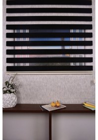 Resim Krem Düz Etek Dilimsiz Ds 614-h6 Zebra Stor Güneşlik Perde 