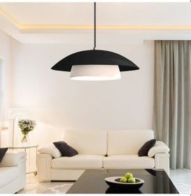 Resim Stark Siyah Metal Large Avize Salon Mutfak Endüstriyel Sarkıt Otel Cafe Aydınlatma Siyah 