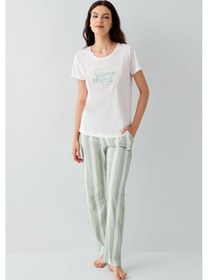 Resim Arnetta Kadın Beyaz Pijama Takım Ar3588-s-v2 Beyaz 