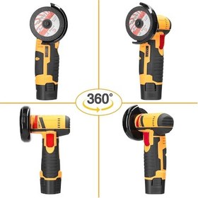 Resim Hallow E22816US-1 19500 Rpm Çok Fonksiyonlu Elektrikli Taşlama Aracı Abd Tak + Pil 