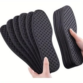 Resim Erkekler ve Kadınlar İçin Bambu Kömür Tabanlı Tabanlıklar - Koku Kontrolü, Ter Emme, Nefes Alabilen, Şok Emme, Kaymaz Rahat Ayakkabı İçi, Uzun Süre Ayakta Kalma İçin İdeal 