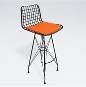 Resim Knsz kafes tel bar sandalyesi 1 li zengin syhtrn 75 cm oturma yüksekliği ofis cafe bahçe mutfak 