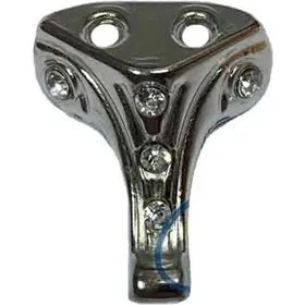 Resim Moda Taşlı Ahşap Sandık Ayağı, Kutu Ayak 2,5 cm - Nikel, 100 Adet 