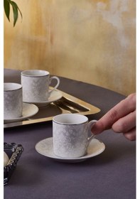 Resim Karaca Feraye 6 Kişilik Kahve Fincan Takımı 90 Ml 