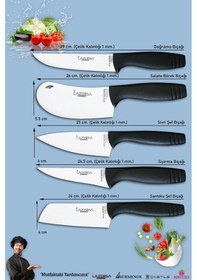 Resim Eco Serisi Mutfak Bıçak Seti Et Sebze Börek 5 Li Set Mft-6254 Siyah 