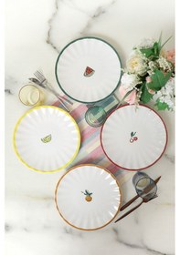 Resim Keramika Fruit Feast Sirius Servis Tabağı 27 Cm 4 Adet 23108-09-10-11 Çok Renkli 
