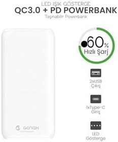 Resim 13.000 mAh 25W Powerbank - Samsung Galaxy S22 Plus/Ultra, S25 Plus/Ultra ile uyumlu, 501BGNXY172 