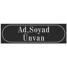 Resim Altınuç Art Design Kişiye Özel PVC Daire Ofis Büro Aile Kapı İsimliği 20x6 cm 
