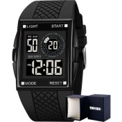 Resim Hanyang Siyah Kara Kutu Skmeı Moda Dijital Saat Erkekler LED Işık Elektronik Hareketi Erkek Saat Spor 3bar Su Geçirmez Geri Sayım Kol Saati Reloj Hombre (Yurt Dışından) 