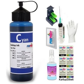 Resim HP Smart Tank 755 / 790 / 795 Yazıcılar için Uyumlu Forprint Dolum Seti 4 x 500 ML 