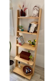 Resim evbiziz Ahşap Merdiven Kitaplık Raf 