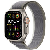 Resim Watch Ultra 2 GPS + Cellular 49mm Titanium Case with Green/Grey Trail Loop - M/L Apple