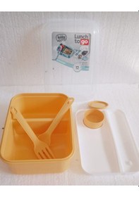 Resim Lunch Togo Bölmeli Beslenme Kabı Sosluk Hazneli Çatal Ve Kaşı... 