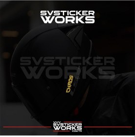 Resim Chaos Vizör Sticker Kask Vizör Sticker Tüm Kasklar Uyumlu 1 Adet Altın 