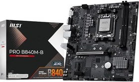 Resim MSI PRO B840M-B AM5 DDR5 8000MHZ(OC) HDMI,VGA,2X M.2 USB 5 GBS 2.5G LAN MATX 