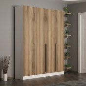 Resim Minar Kale 210 cm 4 Kapaklı 2b Raf Portmanto Beyaz Dore Plus 