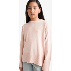 Resim DeFacto Oversize Geniş Kalıp Bisiklet Yaka Triko Kazak Kız Çocuk E7739A825AU 