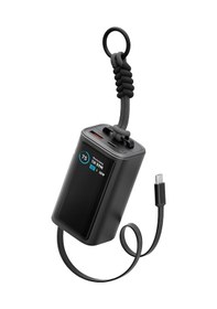 Resim Energea Compac Arc 45 Dijital Göstergeli 10.000 Mah Dahili Type-c Kablolu 45w Şarj Çıkışlı Pd Hızlı Şarj Powerbank - Siyah Siyah 