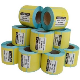 Resim TOPTANTEK 40x58 Terazi Etiketi & Sarı Renk Bir Rulo 500 Sarım (tam Metraj) 12'li Paket 1. Sınaf Kağıt&Yapışkan 