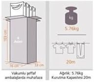 Resim Evin Bella Çamaşır Kurutmalık Çamaşır Askılık Paslanmaz Metal 