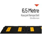 Resim Kauçuk Rampa, Otopark Rampası, Kaldırım Rampası 25 X 50 X 4 Cm 6,5 Metre-3934 