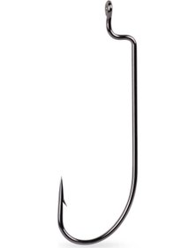 Resim Mustad Offset Worm 39121Np-Bn Olta Iğnesi Black Nıckel-No:1-0 