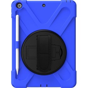 Resim MobaxAksesuar Apple iPad Air 3 10.5" Kılıf Defender Standlı Askılı Tank Case A2152 A2123 A2153 A2154 Mavi 