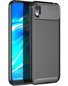 Resim Microcase Huawei Y5 2019 Maxy Serisi Carbon Fiber Silikon Kılıf - Siyah 