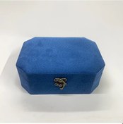 Resim Willowhaven 1 Adet Vintage Yapay Deri Çok Amaçlı Mavi Takı Kutusu, Bölmeli Mücevher Organizatörü 