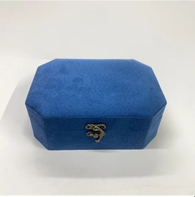 Resim Willowhaven 1 Adet Vintage Yapay Deri Çok Amaçlı Mavi Takı Kutusu, Bölmeli Mücevher Organizatörü 