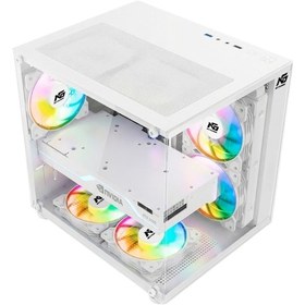 Resim Orion Cube 3x Tuştan Değişen Rgb Fanlı M-atx Boş Bilgisayar Kasası Beyaz 
