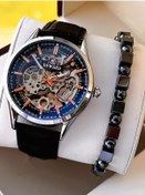 Resim Reward Otomatik Deri Kordon 5 Atm Suya Dayanıklı Erkek Kol Saati Vs.blkt.0619 Gri 