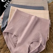 Resim 5'li Paket Kadınlar İçin Yüksek Bel Karın Kontrollü Dikişsiz Şekillendirici Külot - Kalça Kaldırıcı Nefes Alabilir Yumuşak Külot, 5 Düz Renk (Açık Mavi/Koyu Pembe/Açık Mor/Açık Pembe/Bej) - Günlük ve Özel Günler İçin Makinede Yıkanabilir, Rahat İç Çamaşırı, Zarif Kesim 