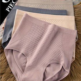 Resim 5'li Paket Kadınlar İçin Yüksek Bel Karın Kontrollü Dikişsiz Şekillendirici Külot - Kalça Kaldırıcı Nefes Alabilir Yumuşak Külot, 5 Düz Renk (Açık Mavi/Koyu Pembe/Açık Mor/Açık Pembe/Bej) - Günlük ve Özel Günler İçin Makinede Yıkanabilir, Rahat İç Çamaşırı, Zarif Kesim 