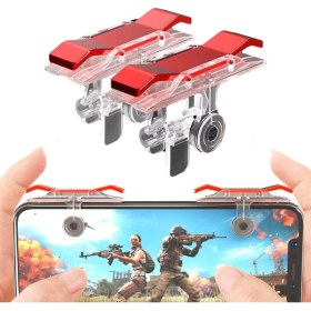 Resim Cep Telefonu Oyun Düğmesi L1 R1 Düğme Duyarlı Pubg Düğme Kolu Oyun Klavye Kolu Oyun Tetik 