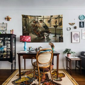 Resim Steampunk Dentist Office Duvar Örtüsü - 160 cm x 220 cm 