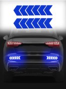 Resim ÖZKAŞ Ok Işareti Reflektörlü Oto Aksesuar Sticker Işıldak Yapıştırıcı 