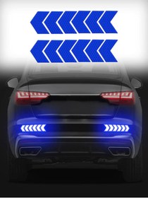 Resim ÖZKAŞ Ok Işareti Reflektörlü Oto Aksesuar Sticker Işıldak Yapıştırıcı 