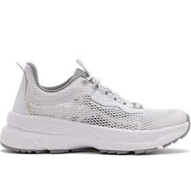 Resim Derimod Kadın Beyaz Bağcıklı Kalın Tabanlı Kumaş Sneaker 25SFE48576F 