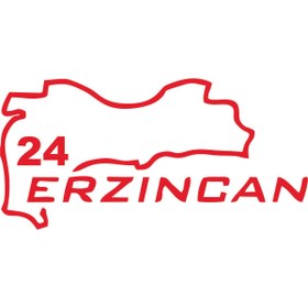 Resim Birim Matbaa ERZİNCAN ŞEHİR HARİTA STİCKER(19X10 CM) 