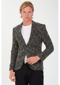 Resim Sposo 5118 Dar Kalıp Kışlık Siyah Erkek Blazer Ceket Siyah 