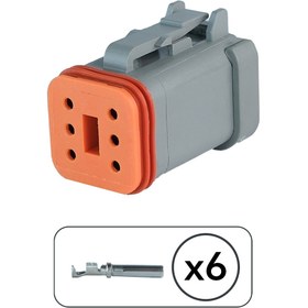 Resim DEUTSCH Dt06-6s Erkek Konnektör 6 Pin Kablosuz 
