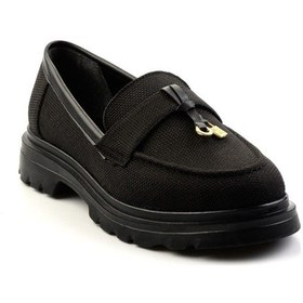 Resim Bambi Siyah Kadın Loafer Ayakkabı K01997010518 Siyah 