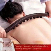 Resim 1 adet On Dokuz Boncuklu Ahşap Rulo Masaj Aleti - Boyun, Alt Sırt ve Karın için Ergonomik Tasarım, Yüksek Kaliteli Sağlık Bakım Aracı, Boyun ve Sırt için Masaj Aletleri 